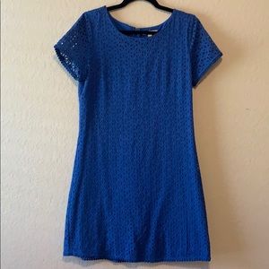Medium blue eyelet dress